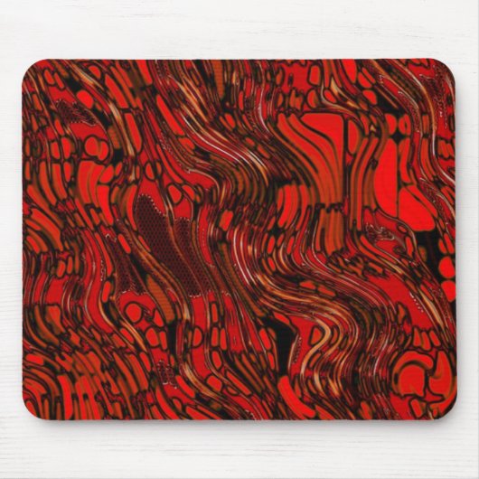 Abstract rood en zwart muismat (Voorkant)
