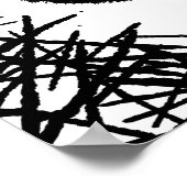 Abstract rood en zwart poster (Hoek)