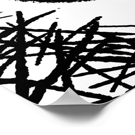 Abstract rood en zwart poster (Hoek)