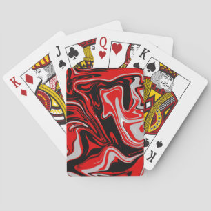 Abstract rood en zwart — speelkaarten