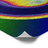 Abstract Rood Geel Blauw Regenboog kleuren Poster (Hoek)