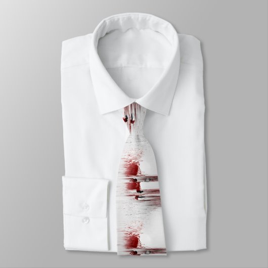 Abstract rood gezicht stropdas (Gebonden)
