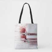Abstract rood gezicht tote bag (Voorkant)
