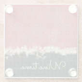 Abstract Rood, Grijs, Brons Patroon Glazen Onderzetter (Achterkant)