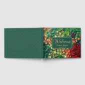 Abstract Rood Groen Goud Sterren Persoonlijke WELK Gastenboek (Volledig)