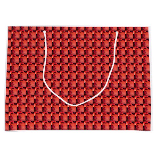 Abstract rood groot cadeauzakje (Voorkant)