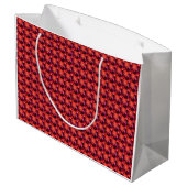Abstract rood groot cadeauzakje (Achterkant Gekanteld)