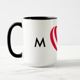 Abstract Rood Hart Minimalistisch Liefdessymbool Mok