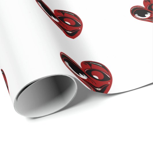 Abstract rood hart op inpakpapier (Rol Hoek)