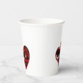 Abstract, rood hart papieren bekers (Rechts)