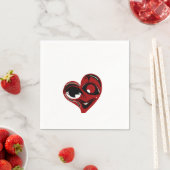 Abstract, rood hart servet (Insitu)