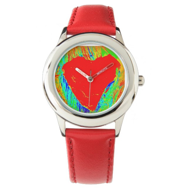 abstract rood harthorloge horloge (Voorkant)