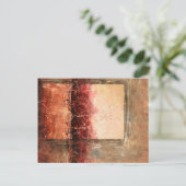 Abstract rood landschap briefkaart (Staand voorkant)