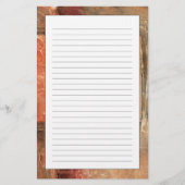 Abstract rood landschap briefpapier (Voorkant)