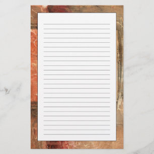 Abstract rood landschap briefpapier