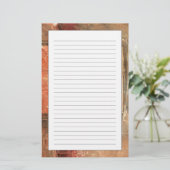 Abstract rood landschap briefpapier (Staand voorkant)