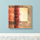 Abstract rood landschap canvas afdruk (Insitu (Houten vloer))