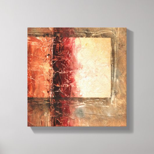 Abstract rood landschap canvas afdruk (Voorkant)