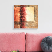 Abstract rood landschap canvas afdruk (Insitu (Woonkamer))