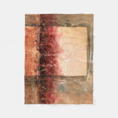 Abstract rood landschap fleece deken (Voorkant)