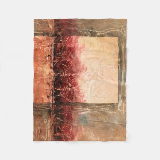 Abstract rood landschap fleece deken (Voorkant)