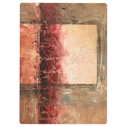 Abstract rood landschap klembord (Achterkant)