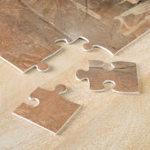 Abstract rood landschap legpuzzel (Zijkant)