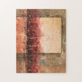 Abstract rood landschap legpuzzel (Verticaal)