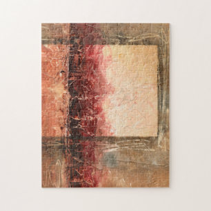 Abstract rood landschap legpuzzel