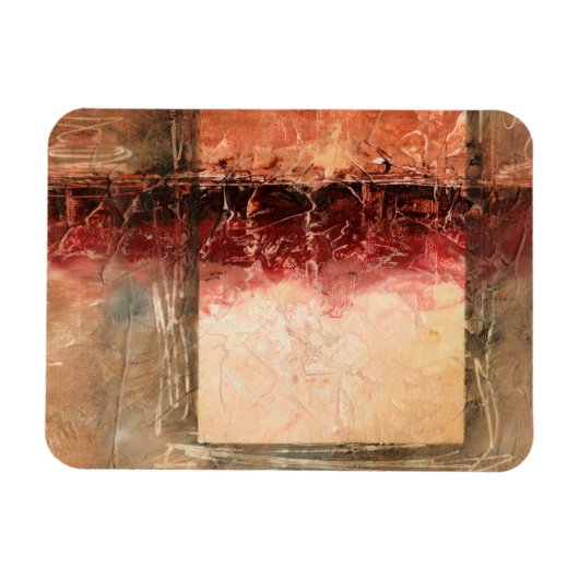 Abstract rood landschap magneet (Horizontaal)