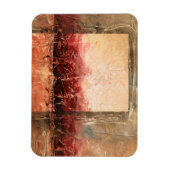 Abstract rood landschap magneet (Verticaal)