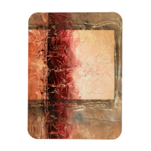 Abstract rood landschap magneet