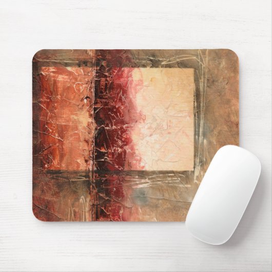 Abstract rood landschap muismat (Met muis)