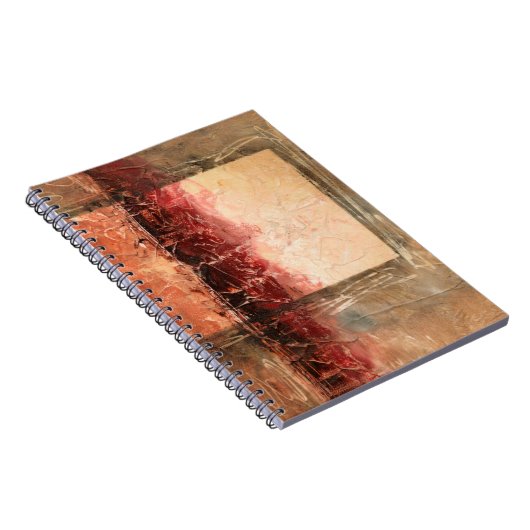 Abstract rood landschap notitieboek (Rechterzijde)