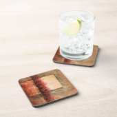 Abstract rood landschap onderzetter (Rechterzijde)