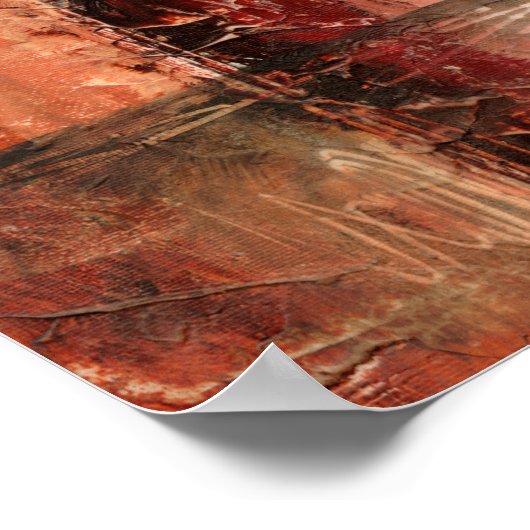 Abstract rood landschap poster (Hoek)