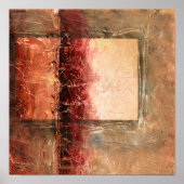 Abstract rood landschap poster (Voorkant)