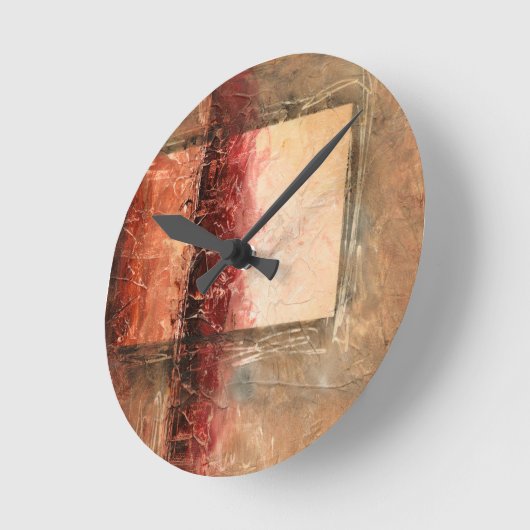 Abstract rood landschap ronde klok (Hoek)