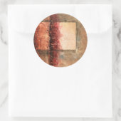 Abstract rood landschap ronde sticker (Tas)