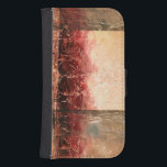 Abstract rood landschap galaxy s4 portemonnee hoesje<br><div class="desc">Ethan Harper schilderde dit verbluffende abstracte rode landschap. Een rechthoekig bijvoegsel creëer een lichter gedeelte van het stuk. Een heel sanguine stuk,  beveel je kopie vandaag!</div>