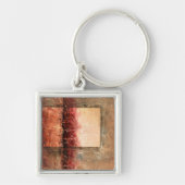 Abstract rood landschap sleutelhanger (Voorkant)