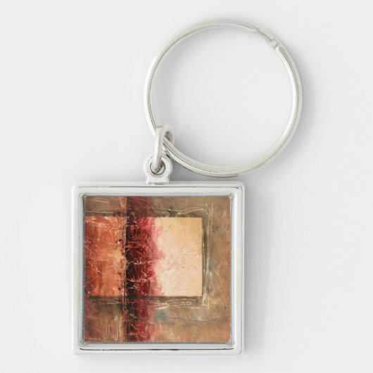 Abstract rood landschap sleutelhanger (Voorkant)