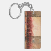 Abstract rood landschap sleutelhanger (Voorkant Links)
