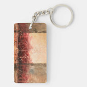 Abstract rood landschap sleutelhanger (achterkant)