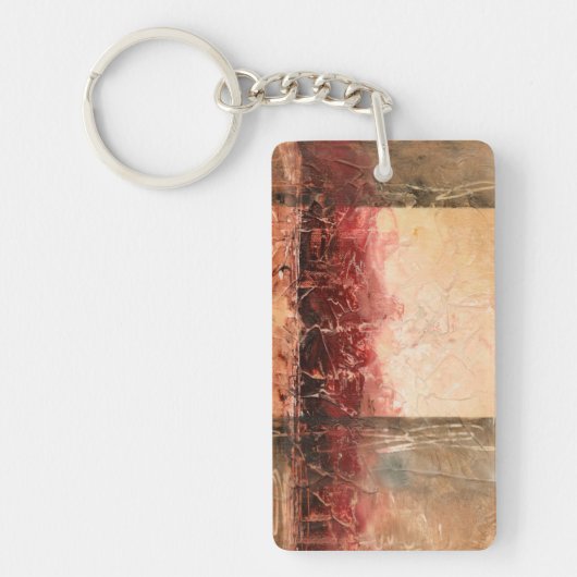 Abstract rood landschap sleutelhanger (Voorkant)