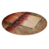 Abstract rood landschap snijplank (Hoek)