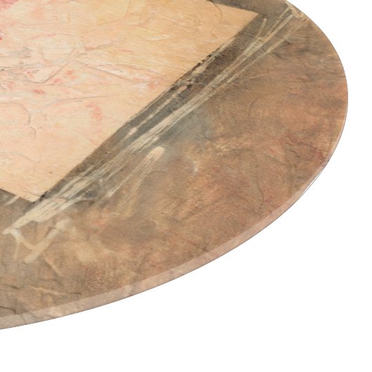 Abstract rood landschap snijplank (Hoek)