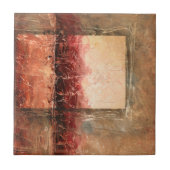 Abstract rood landschap tegeltje (Voorkant)