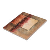 Abstract rood landschap tegeltje (Zijkant)