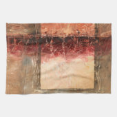 Abstract rood landschap theedoek (Horizontaal)